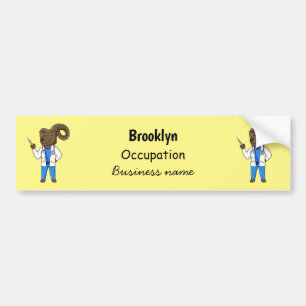 Autocollant De Voiture Bighorn sheep doctor cartoon illustration
