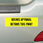 Autocollant De Voiture Bikinis OptionalBeyond ce point (En voiture)