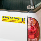 Autocollant De Voiture Bildekal, Sverige, Jesus är Livet. (Sur camion)