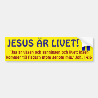Autocollant De Voiture Bildekal, Sverige, Jesus är Livet.