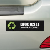 Autocollant De Voiture Biodiesel : Aucune guerre requise (En voiture)