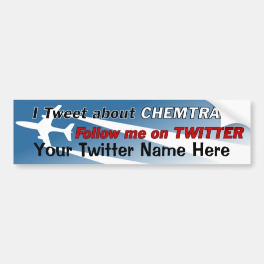Autocollant De Voiture Bip au sujet de Chemtrails Bumpersticker (Devant)