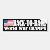 Autocollant De Voiture Black Back-to-Back USA Champs (Devant)