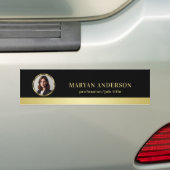 Autocollant De Voiture Black & gold design, Logo or Photo in gold circle, (En voiture)