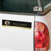 Autocollant De Voiture Black & gold design, Logo or Photo in gold circle, (Sur camion)