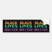 Autocollant De Voiture Black Lives Matt Rainbow typographie lgbt noir (Devant)