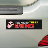 Autocollant De Voiture Black Proud Parent Multiple Marines (En voiture)
