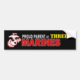 Autocollant De Voiture Black Proud Parent Multiple Marines