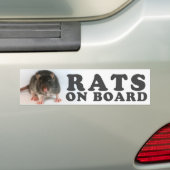 Autocollant De Voiture (Black) Rats on board (En voiture)