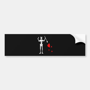 Autocollant De Voiture Blackbeard-Blanc