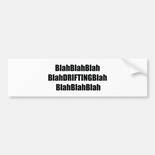 Autocollant De Voiture Blahdriftingblah (Devant)