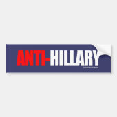 Autocollant De Voiture Blanc AUDACIEUX d'ANTI-HILLARY - Anti-Hillary - - (Devant)