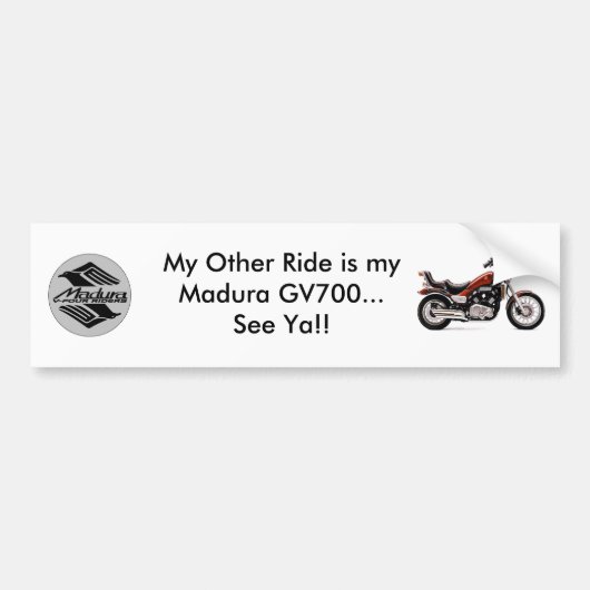 Autocollant De Voiture Blanc de Madura GV 700 (Devant)