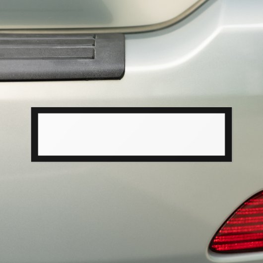 Autocollant De Voiture Blanc simple avec bordure noire (En voiture)
