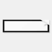 Autocollant De Voiture Blanc simple avec bordure noire (Devant)