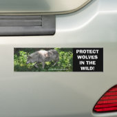 Autocollant De Voiture BLANC WOLF Wildlife Conservation Bumper sticker (En voiture)