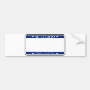 Autocollant De Voiture Blank South Carolina State License Plate