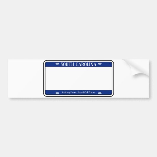Autocollant De Voiture Blank South Carolina State License Plate (Devant)