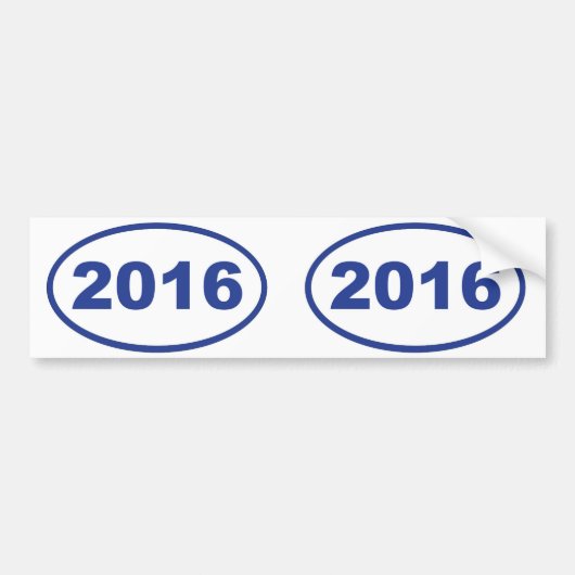 Autocollant De Voiture bleu 2016 (Devant)
