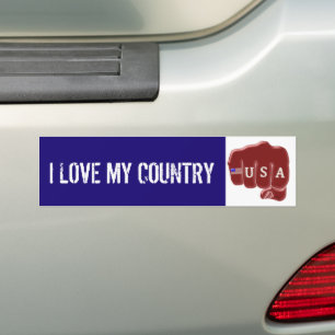 Autocollant De Voiture bleu blanc USA Fist Bump et tatouage américain dra