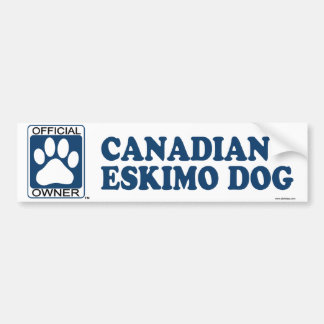 Autocollant De Voiture Bleu canadien de chien esquimau