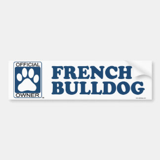 Autocollant De Voiture Bleu de bouledogue français