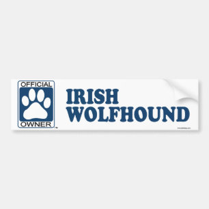 Autocollant De Voiture Bleu de chien-loup irlandais