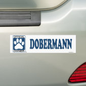 Autocollant De Voiture Bleu de Dobermann (En voiture)