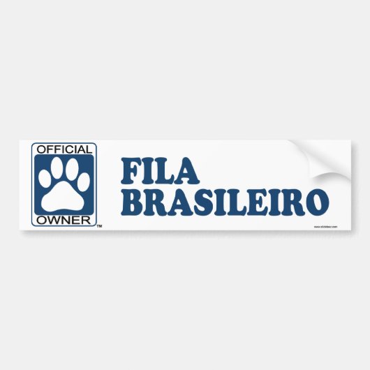 Autocollant De Voiture Bleu de Fila Brasileiro (Devant)
