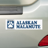 Autocollant De Voiture Bleu de Malamute d'Alaska (En voiture)