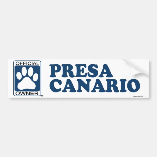 Autocollant De Voiture Bleu de Presa Canario (Devant)