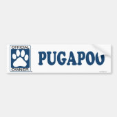 Autocollant De Voiture Bleu de Pugapoo (Devant)