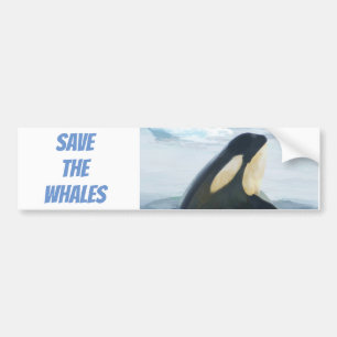 Autocollant De Voiture Bleu de Spyhop de baleine d'orque
