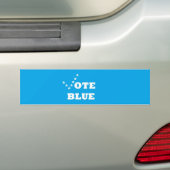 Autocollant De Voiture Bleu de vote - (En voiture)
