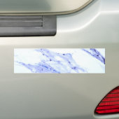 Autocollant De Voiture Bleu élégant moderne, Marbre blanc motif en granit (En voiture)