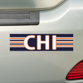 Autocollant De Voiture Bleu et orange de Chicago (En voiture)