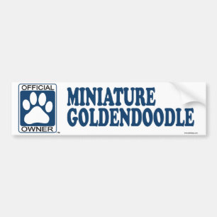 Autocollant De Voiture Bleu miniature de Goldendoodle