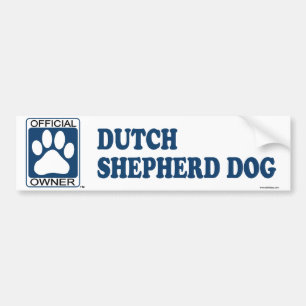 Autocollant De Voiture Bleu néerlandais de chien de berger