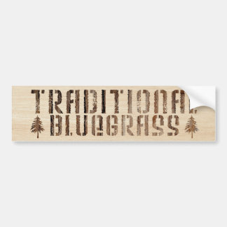 Autocollant De Voiture Bleu Traditionnel En Bois