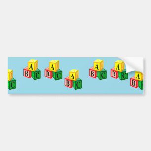 Autocollant De Voiture bloc alphabétique abc