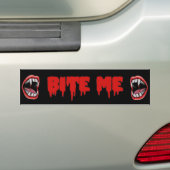 Autocollant De Voiture Bloody "Bite Me" Vampire Fangs (En voiture)