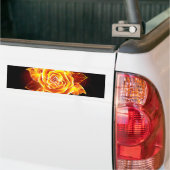 Autocollant De Voiture Blooming Fire Rose (Sur camion)