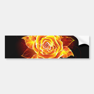 Autocollant De Voiture Blooming Fire Rose