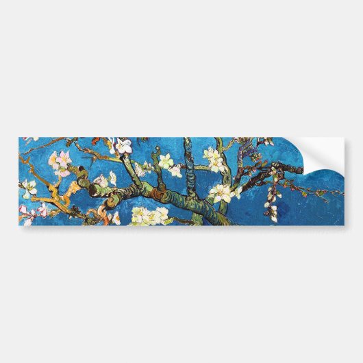 Autocollant De Voiture Blossoming Almond Tree Van Gogh Fine Art (Devant)