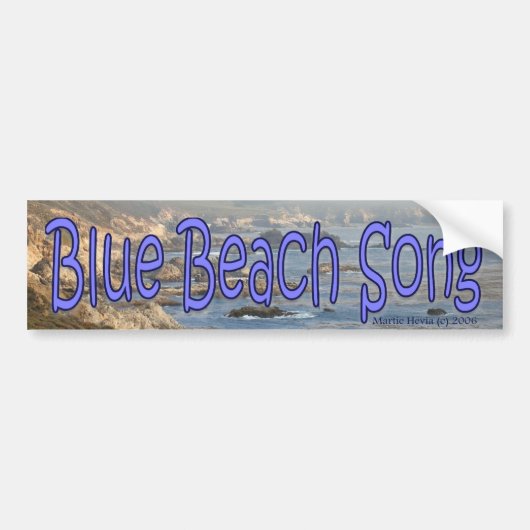 Autocollant De Voiture Blue Beach Song™ - Sticker (Devant)