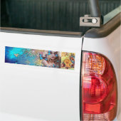 AUTOCOLLANT DE VOITURE BLUE BUTTERFLY WITH GREEN GOLD SPARKLES (Sur camion)