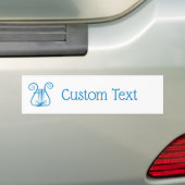 Autocollant De Voiture Blue Lyre (En voiture)