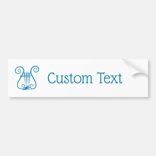 Autocollant De Voiture Blue Lyre (Devant)