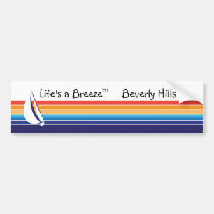 Autocollant De Voiture Boat Color Square_Life's a Breeze™_Beverly Hills