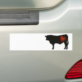 Autocollant De Voiture Boeuf noir d'Angus d'amour (En voiture)
